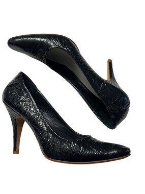 Maison Margiela Pointed Toe Crinkle Patent Heels